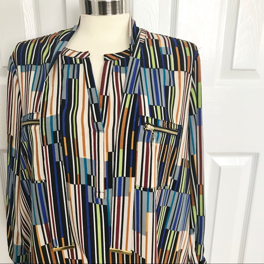 NWOT Rafaella Line Up Tie Top - Picture 3 of 8